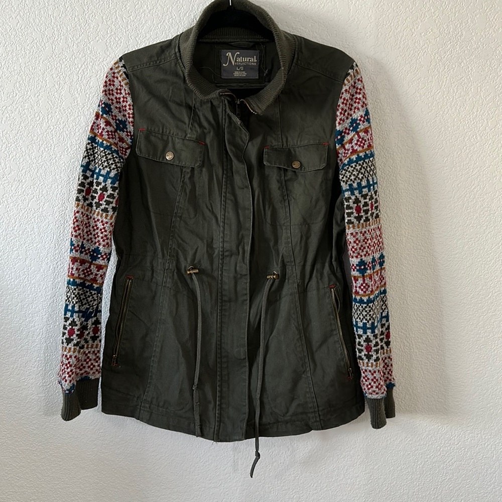 Ladies green utility jacket